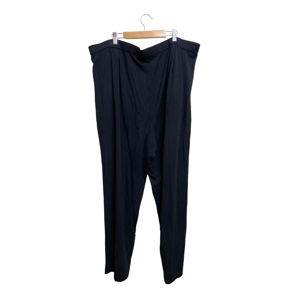 Eileen Fisher Womens 2X Black Jersey Knit Pull On Tapered Leg‎ Pants Stretch